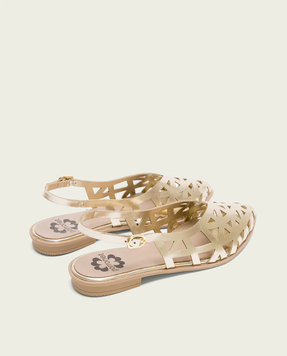 BAILARINA PLANA ORO RINA - Image 3