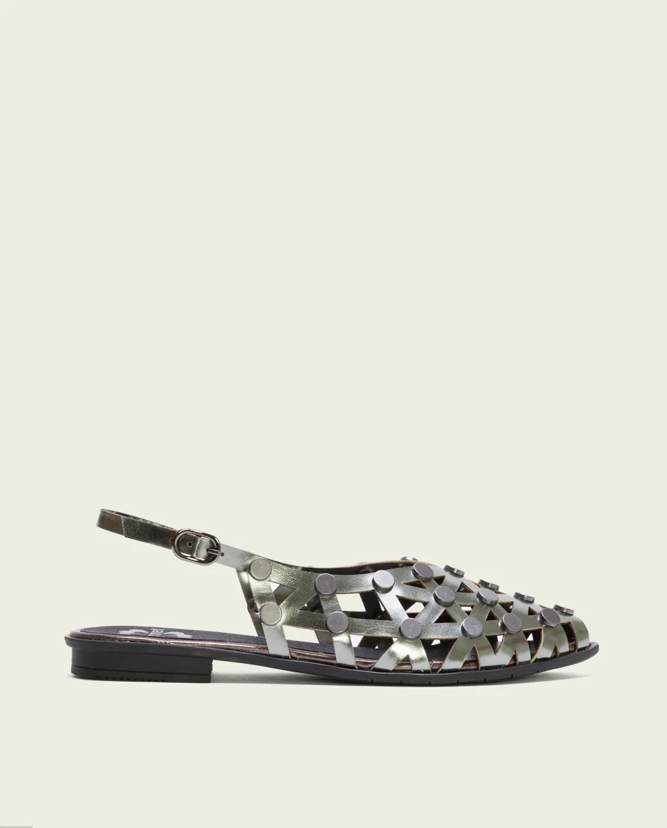 BAILARINA PLANA TACHUELAS PLOMO RANIA