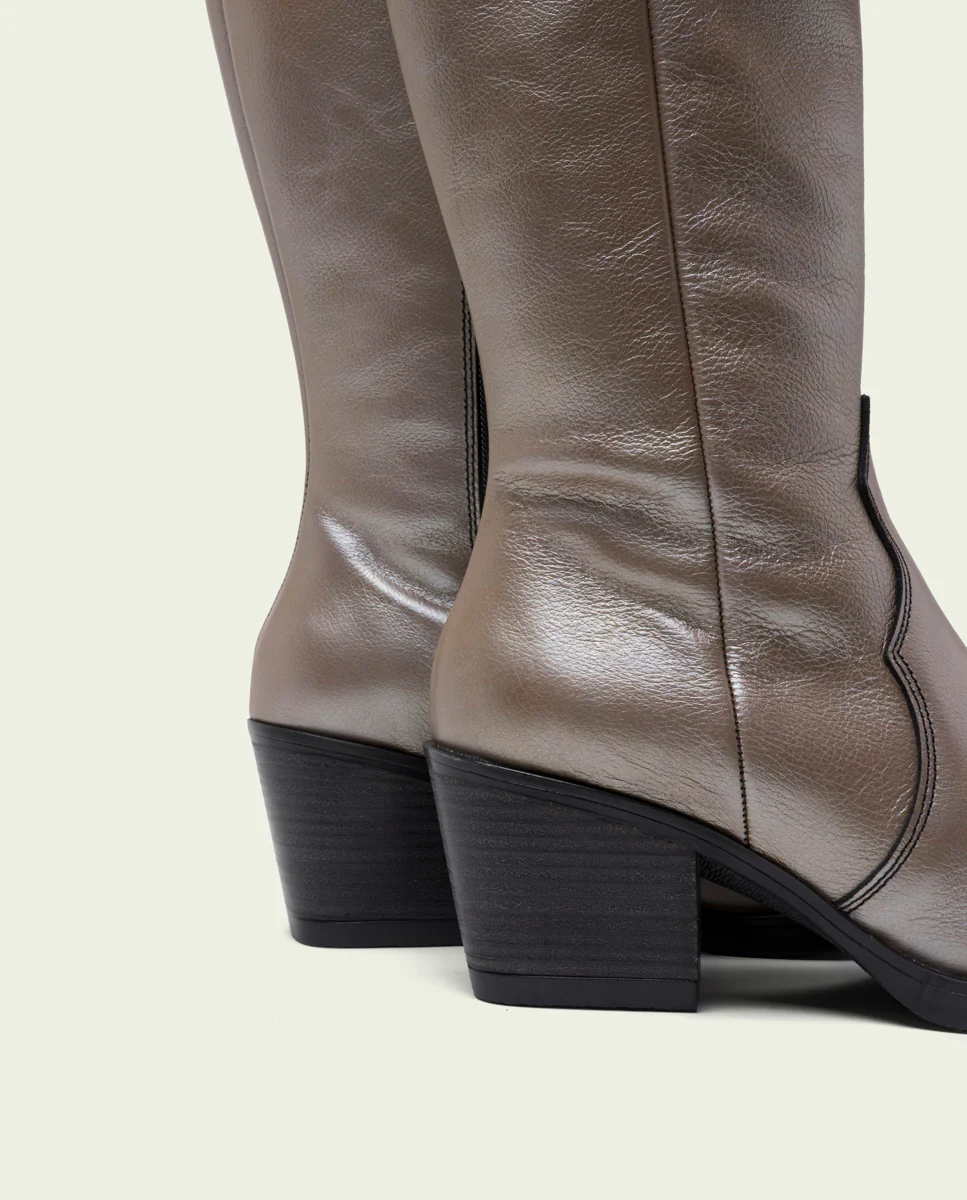 BOTAS COWBOY DE PIEL PLATINO FABILA - Image 6