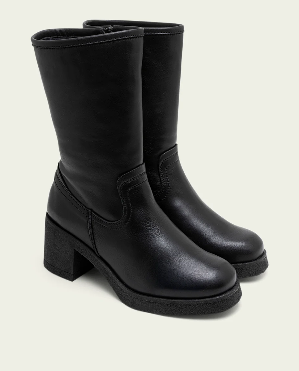 BOTAS DE PIEL CON CREMALLERA NEGRO MARNI - Image 2