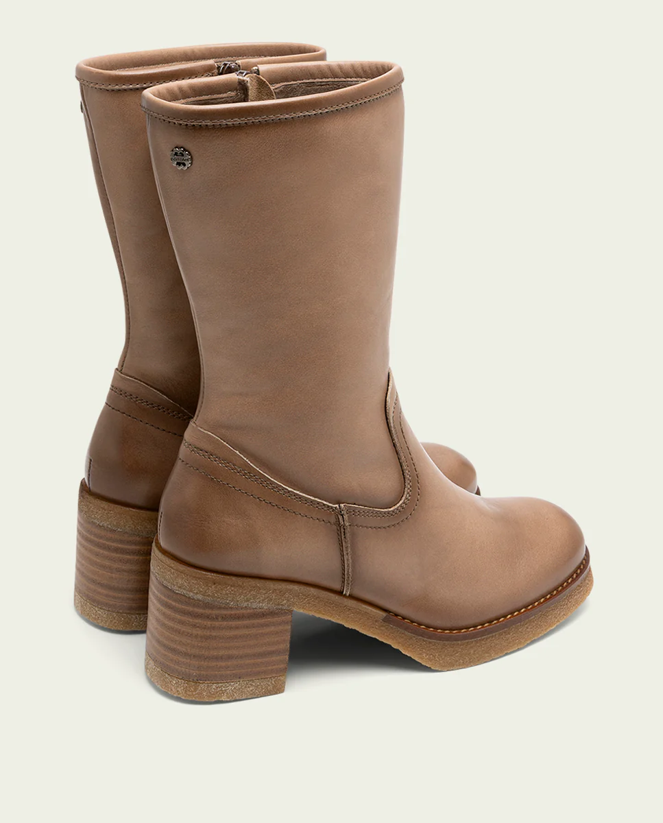 BOTAS DE PIEL CON CREMALLERA TAUPE MARNI - Image 3