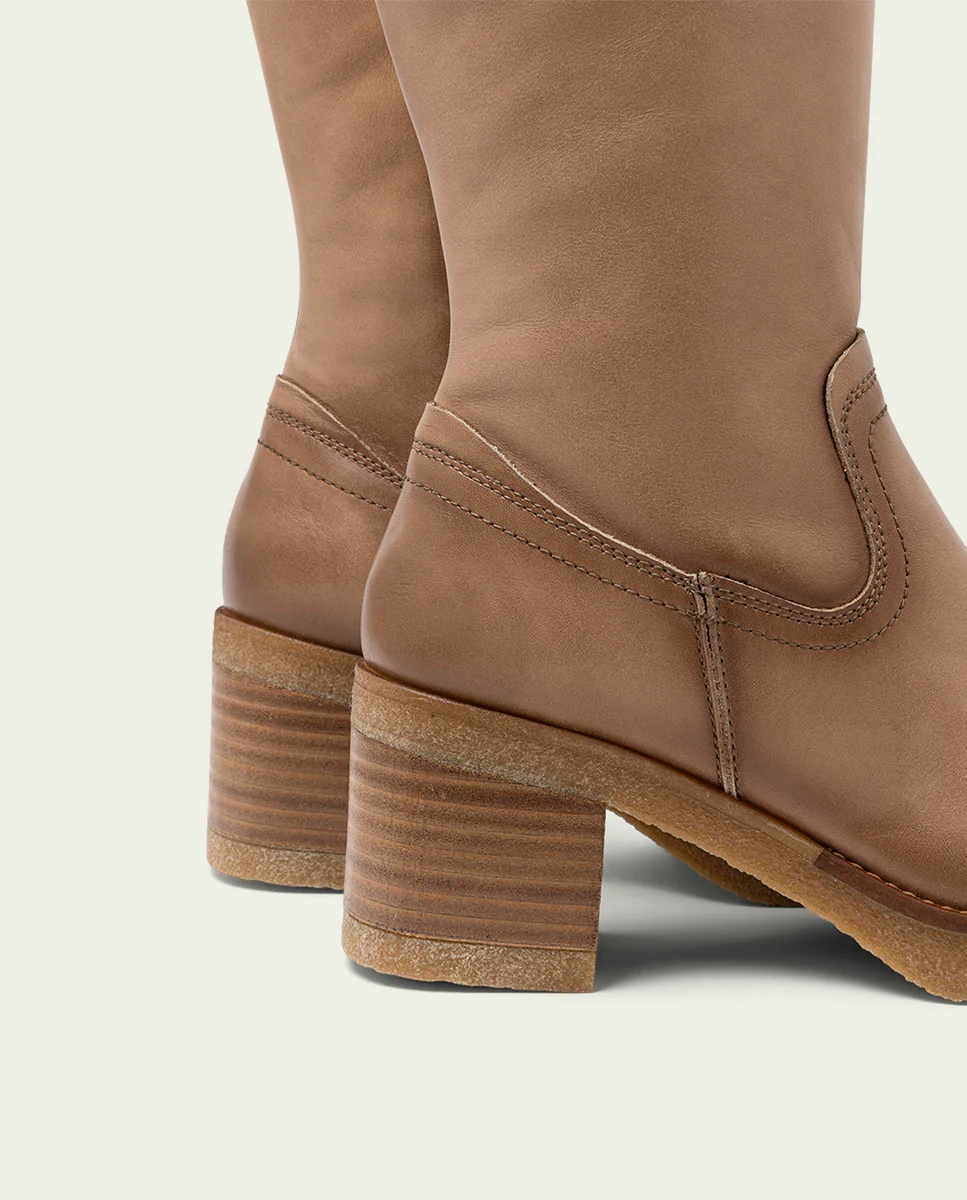 BOTAS DE PIEL CON CREMALLERA TAUPE MARNI - Image 5