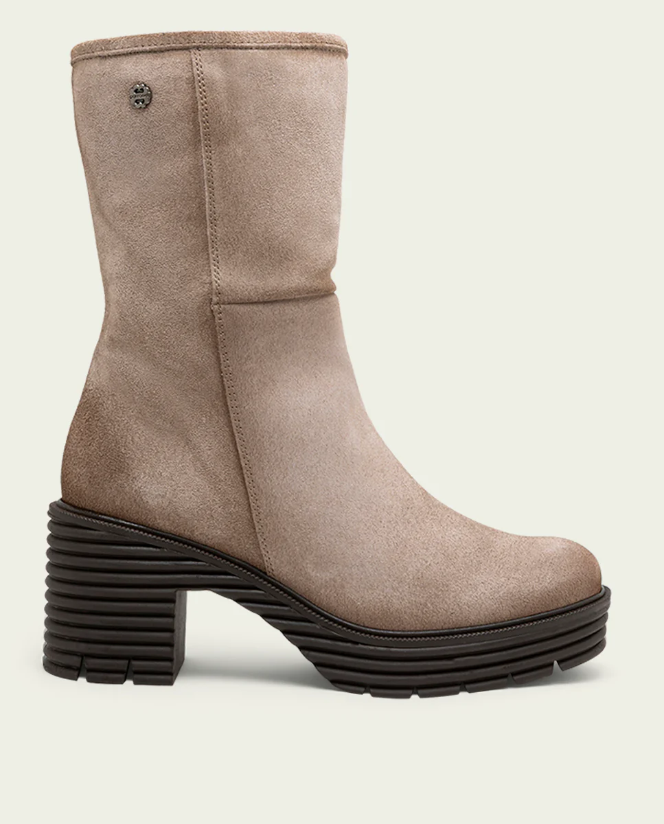 BOTAS DE SERRAJE CON CREMALLERA ARENA MARINA