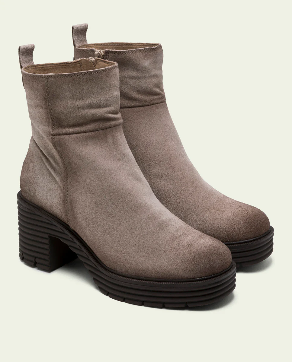 BOTAS DE SERRAJE CON CREMALLERA ARENA MICHELLE - Image 2