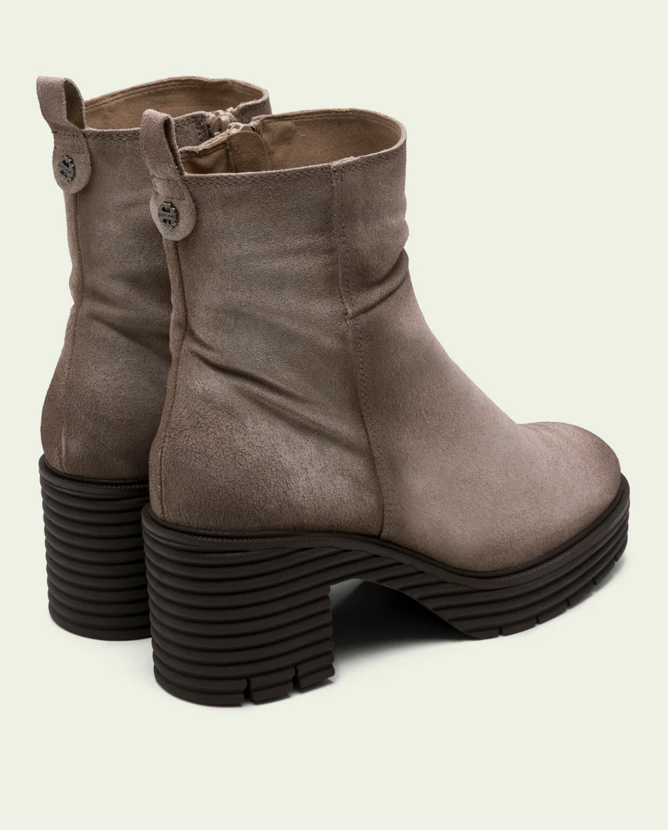 BOTAS DE SERRAJE CON CREMALLERA ARENA MICHELLE - Image 3