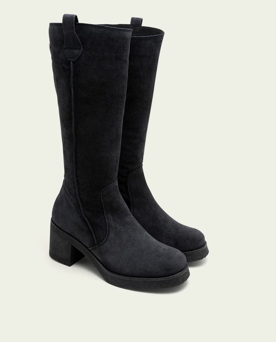 BOTAS DE SERRAJE CON CREMALLERA CARBÓN MELISA - Image 2