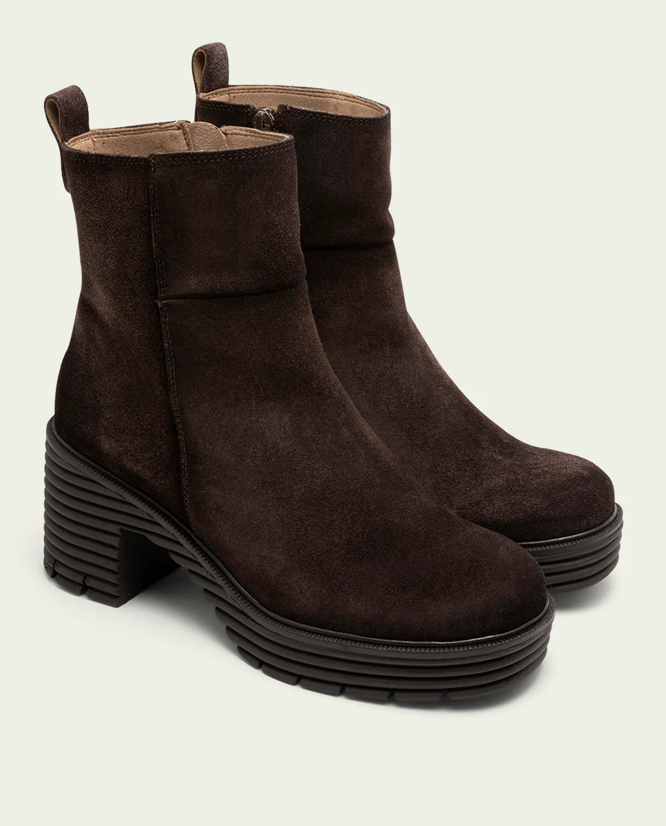 BOTAS DE SERRAJE CON CREMALLERA MOKA MICHELLE - Image 2
