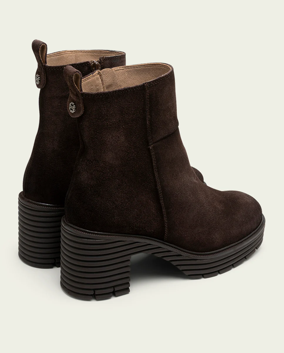 BOTAS DE SERRAJE CON CREMALLERA MOKA MICHELLE - Image 3