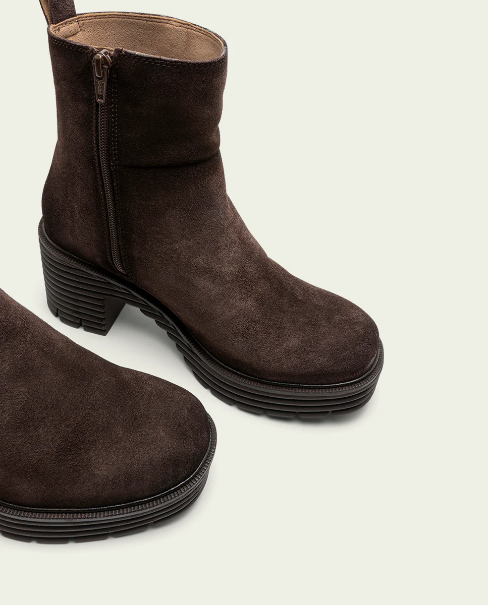 BOTAS DE SERRAJE CON CREMALLERA MOKA MICHELLE - Image 4