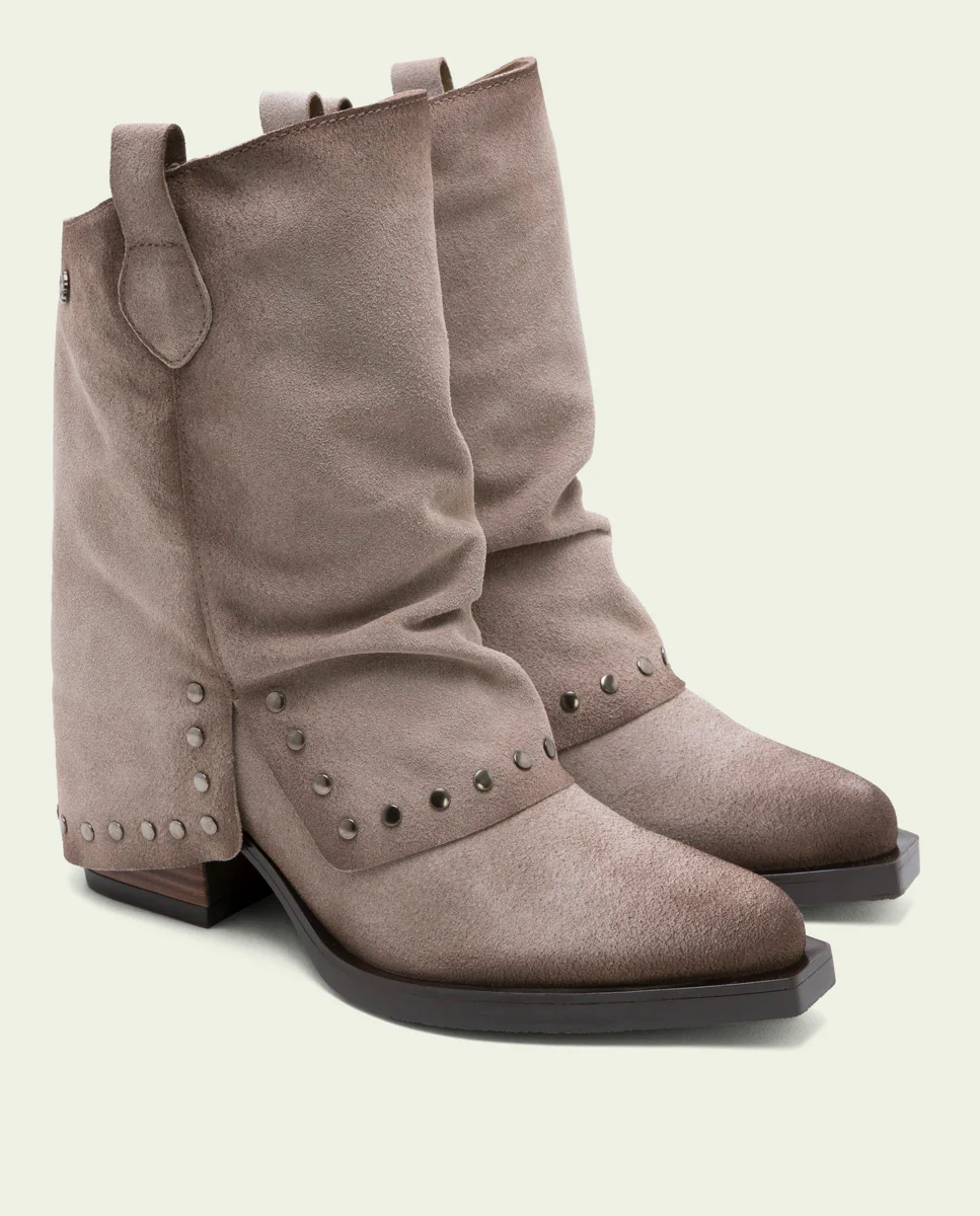 BOTAS DOBLE FAZ COWBOY DE PIEL ARENA CON CREMALLERA HEIDI - Image 3