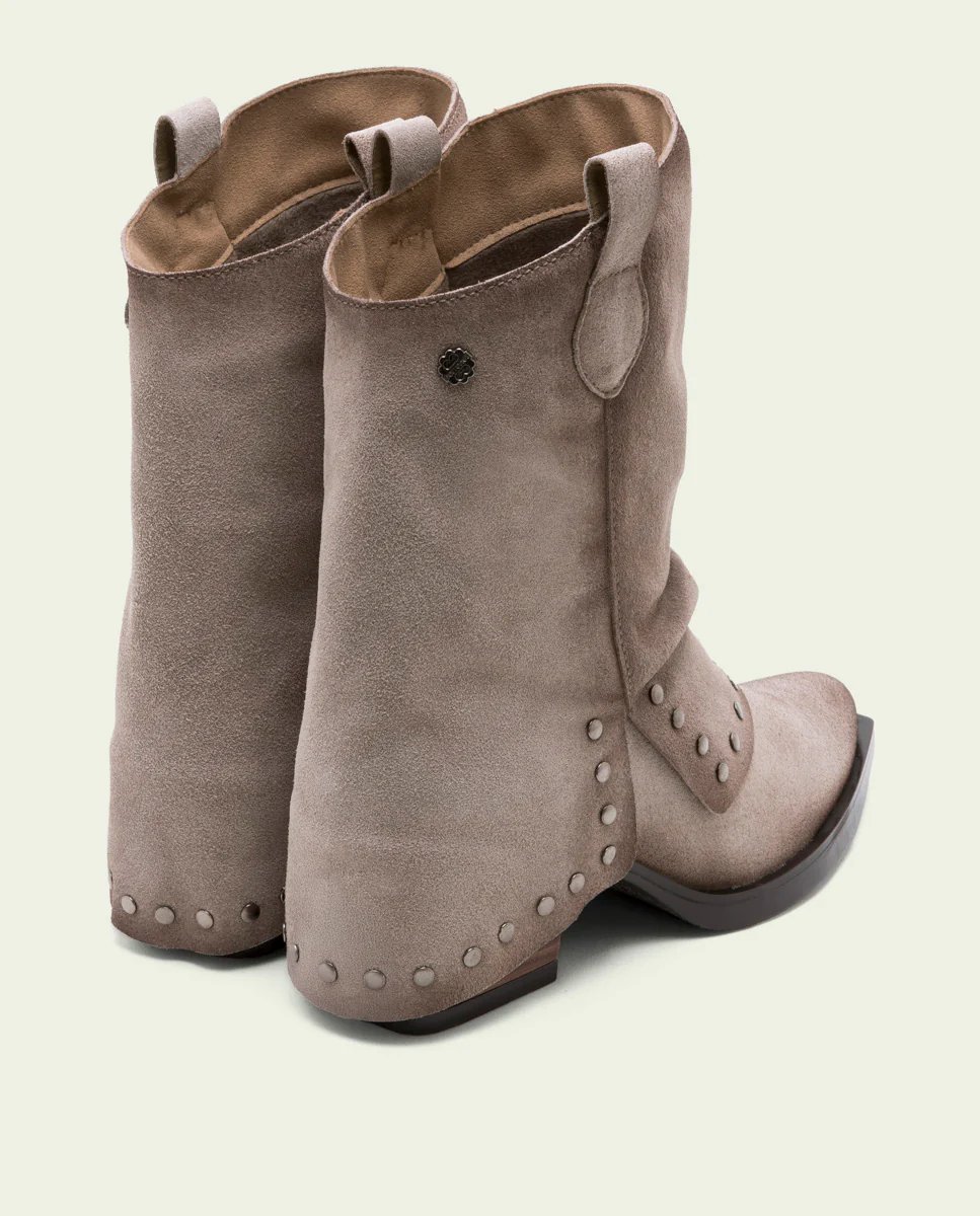 BOTAS DOBLE FAZ COWBOY DE PIEL ARENA CON CREMALLERA HEIDI - Image 4
