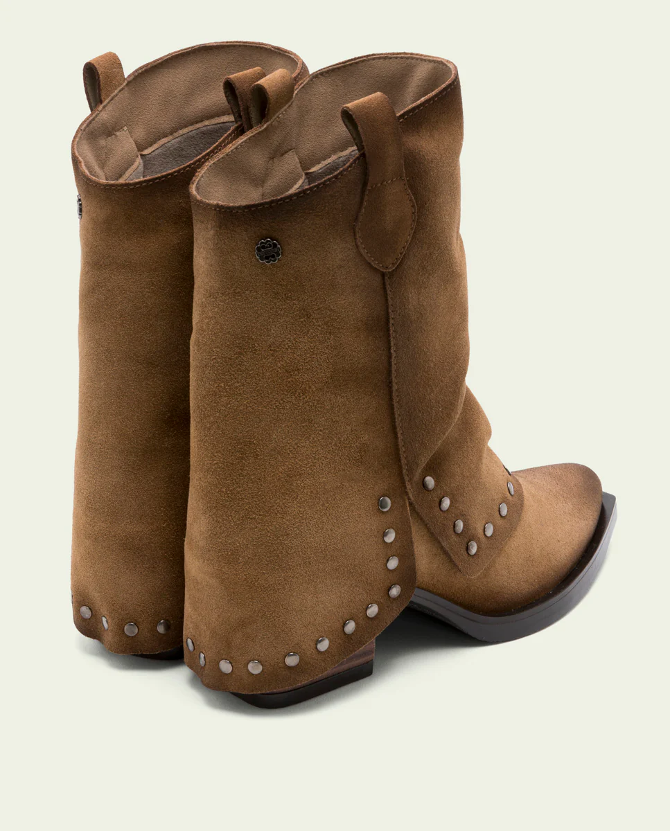 BOTAS DOBLE FAZ COWBOY DE SERRAJE CON CREMALLERA CUERO HEIDI - Image 3