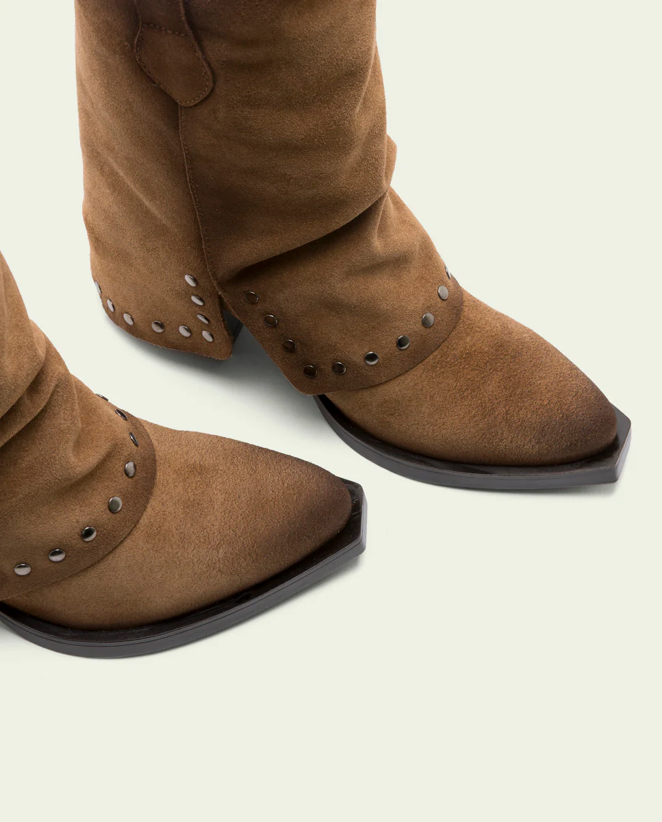 BOTAS DOBLE FAZ COWBOY DE SERRAJE CON CREMALLERA CUERO HEIDI - Image 4
