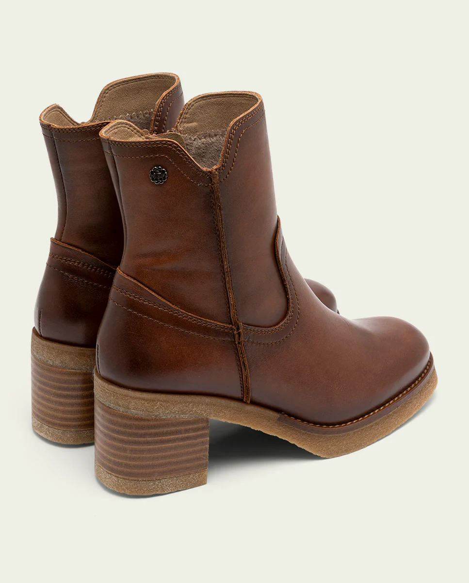 BOTINES DE PIEL CON CREMALLERA CUERO MOLLY - Image 3