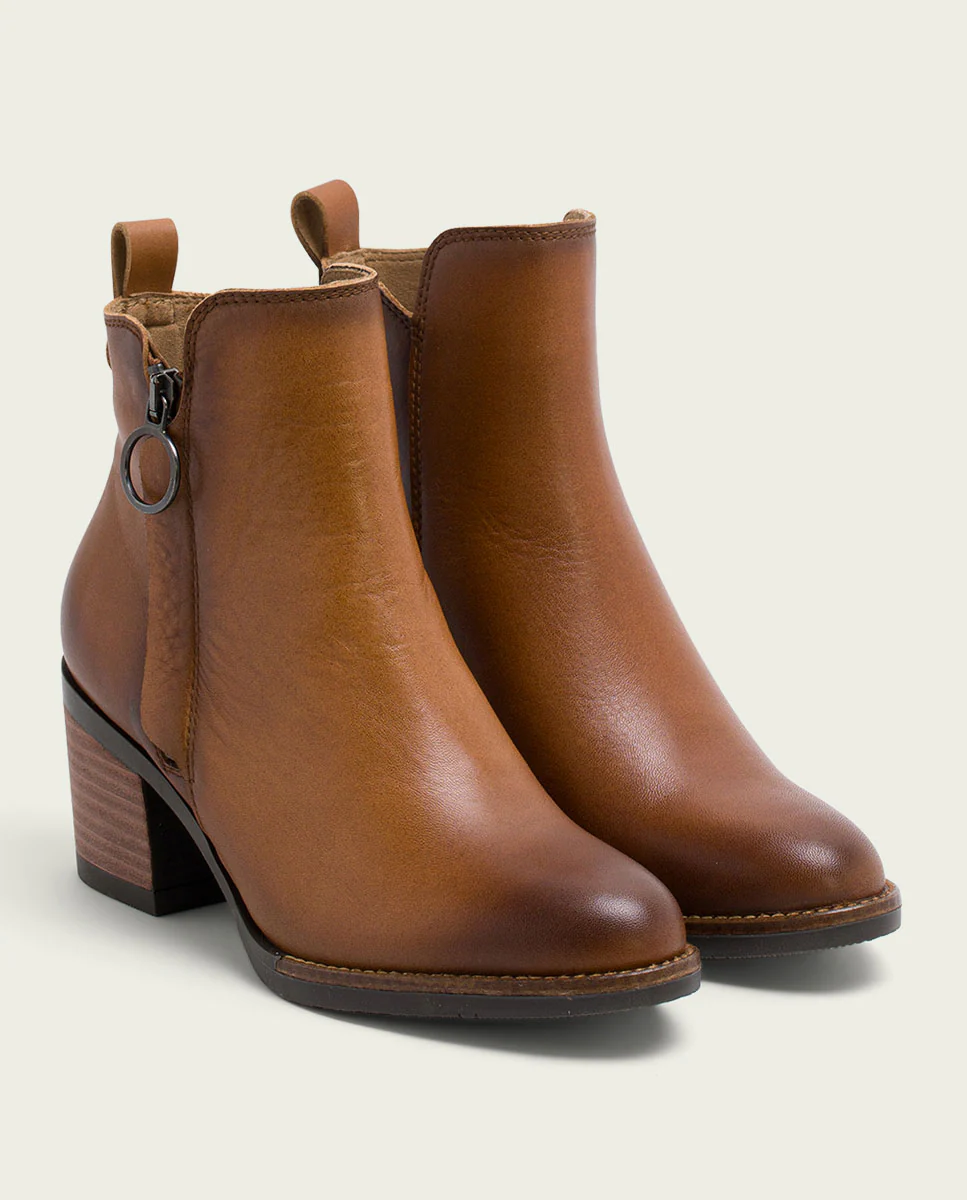 BOTINES DE PIEL CUERO CON CREMALLERA JAELA - Image 2