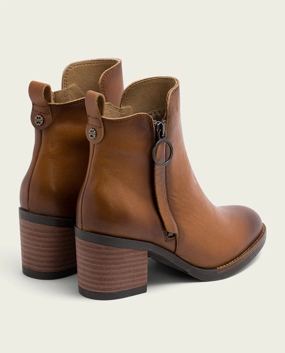 BOTINES DE PIEL CUERO CON CREMALLERA JAELA - Image 3