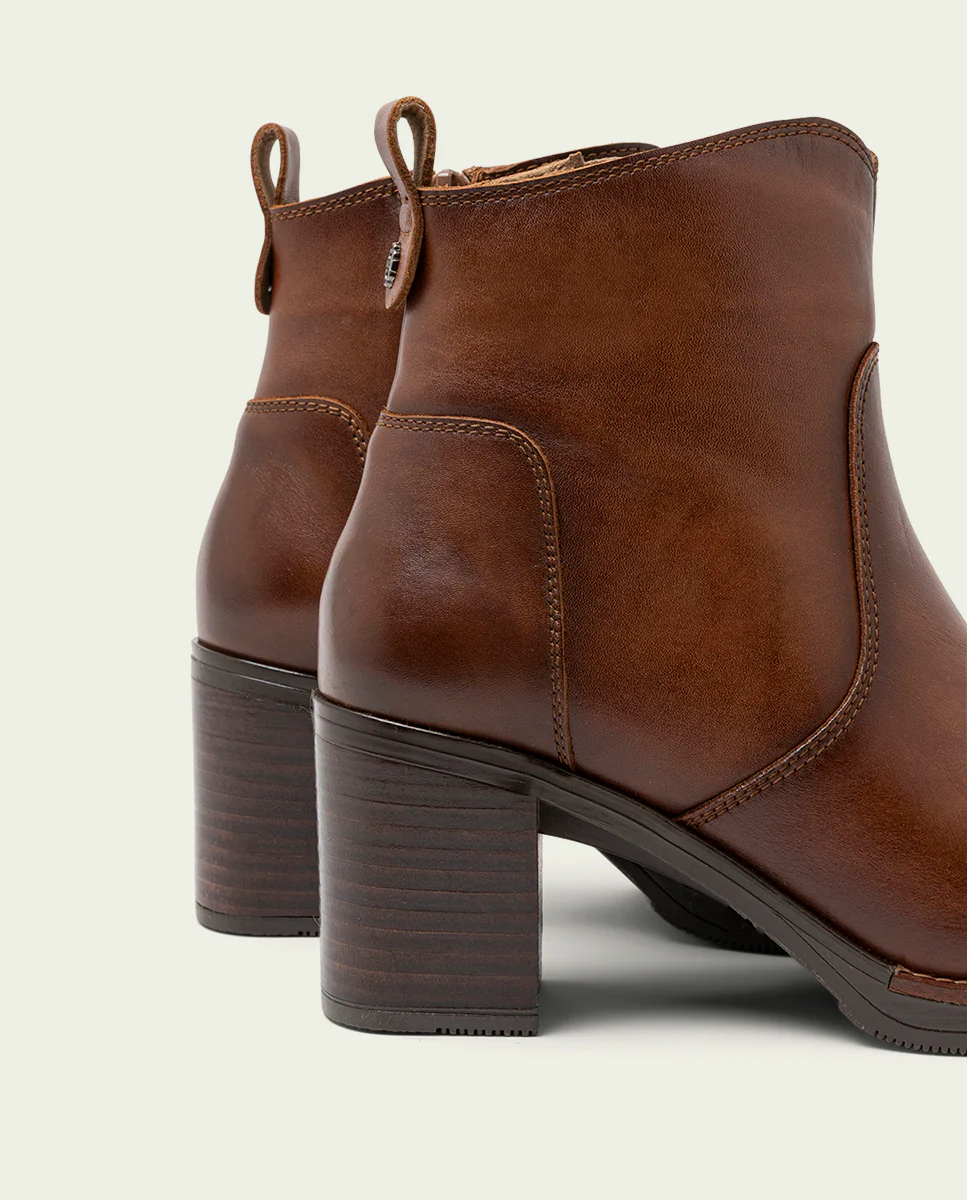 BOTINES DE PIEL DE TACÓN CUERO RAQUEL - Image 6