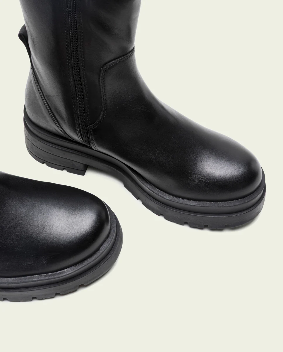 BOTINES TRACK PIEL NEGROS NORA - Image 4