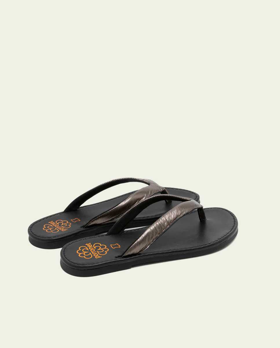SANDALIA DE DEDO PIEL AMBER PLOMO - Image 3