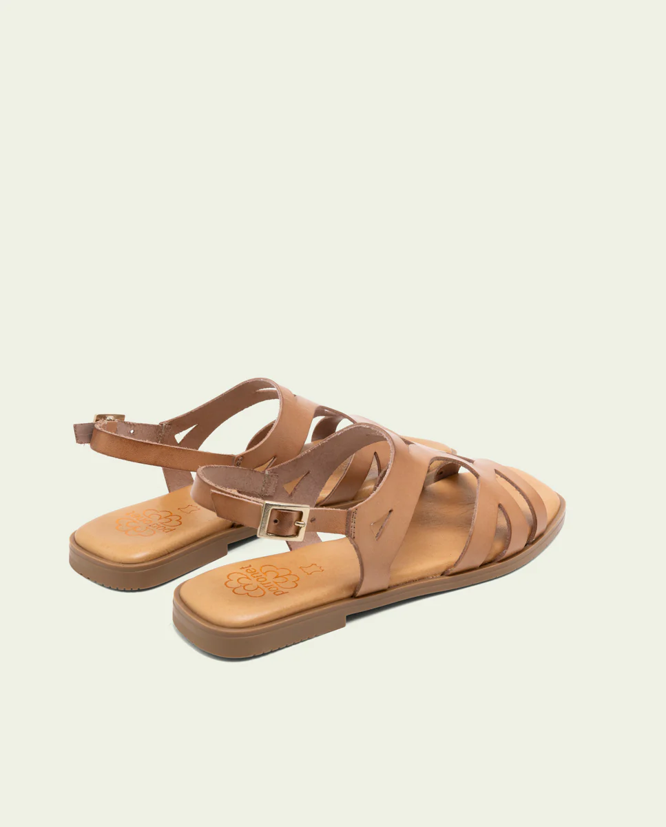SANDALIA DE PIEL BILLY TAUPE - Image 3