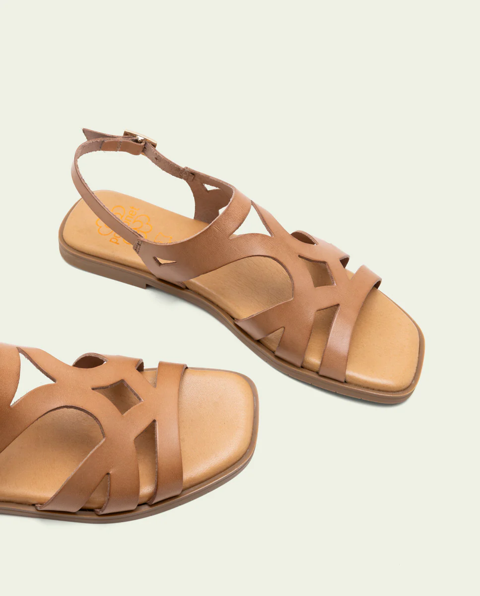 SANDALIA DE PIEL BILLY TAUPE - Image 4