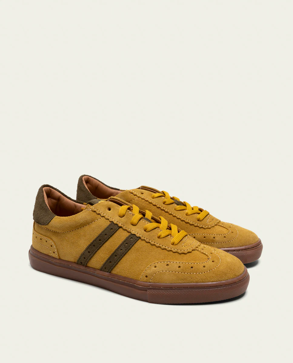 SNEAKERS DEPORTIVAS SERRAJE VERDE Y MOSTAZA VIENA - Image 3